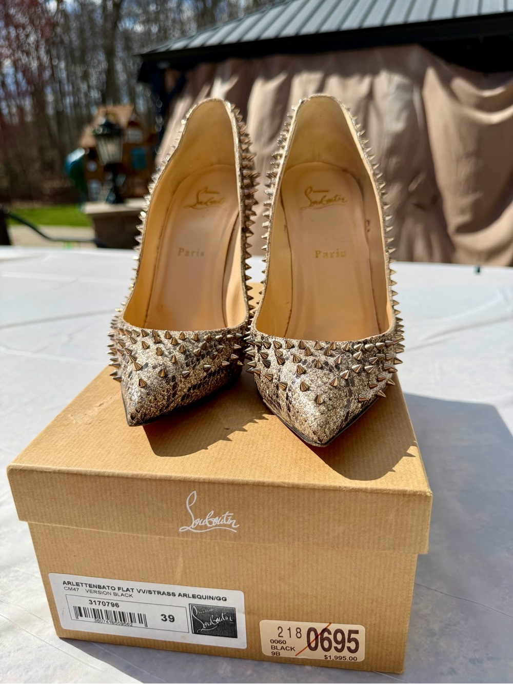 Christian Louboutin Snakeskin Pigalle Potpourri Strass 120 Pumps 39.5 - Picture 3 of 9